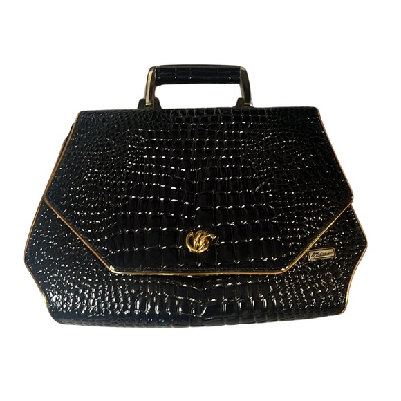 Vintage 1970s Mido Crocodile-Embossed Handbag - Picture 1 of 16